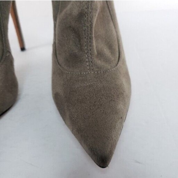 SCHUTZ Mislane Tan Suede Mid Calf Sock Bootie Size 6 B - Picture 9 of 16